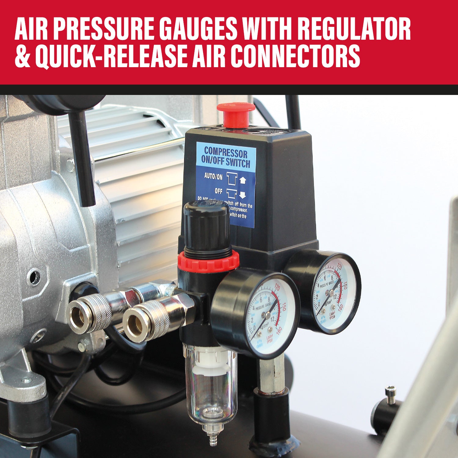 SIP QT AIR DD 4.5hp 200ltr Ultra Low Noise Oil-Free Direct Drive Compressor