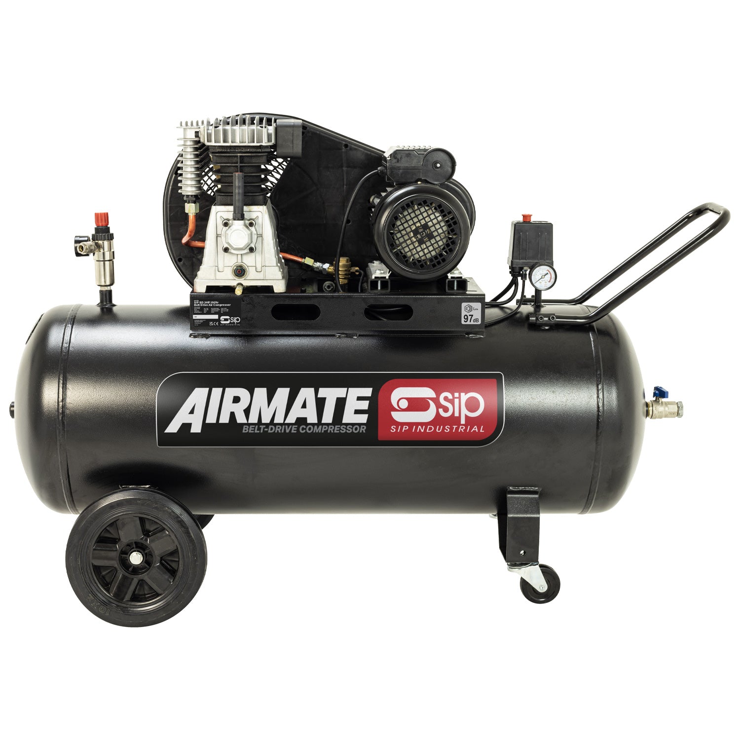 SIP 06476 BD 3hp 150ltr Belt Drive Compressor