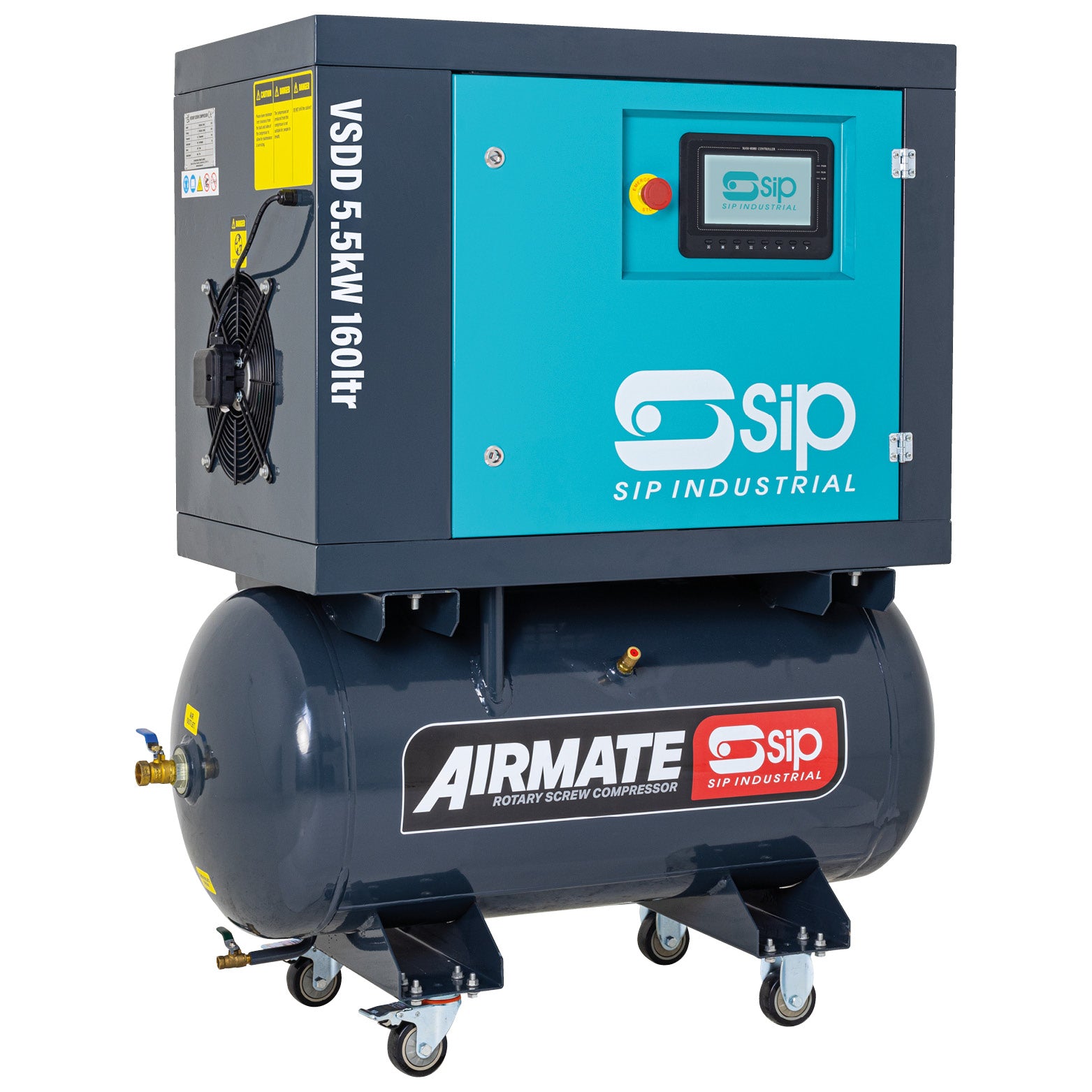 SIP 08257 VSDD 5.5kW 8bar 160ltr 230v Rotary Screw Compressor