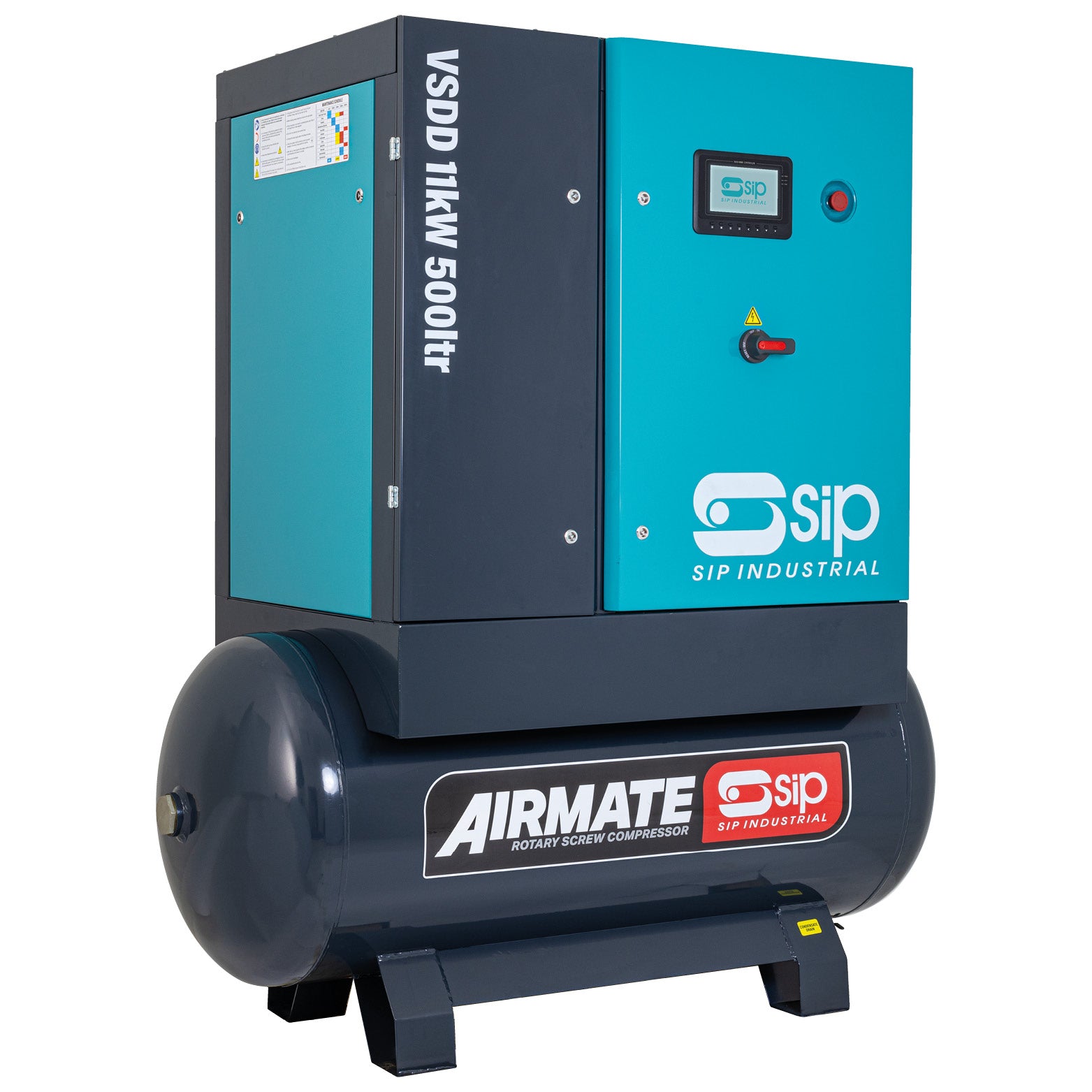 SIP 08262 VSDD 11kW 8bar 500ltr 400v Rotary Screw Compressor