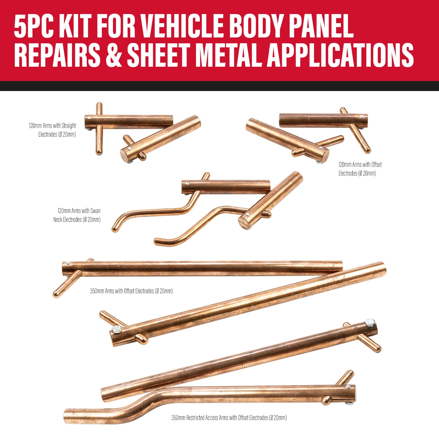 SIP 25425 Spot Welder 5pc Bodywork Kit (ø 20mm)