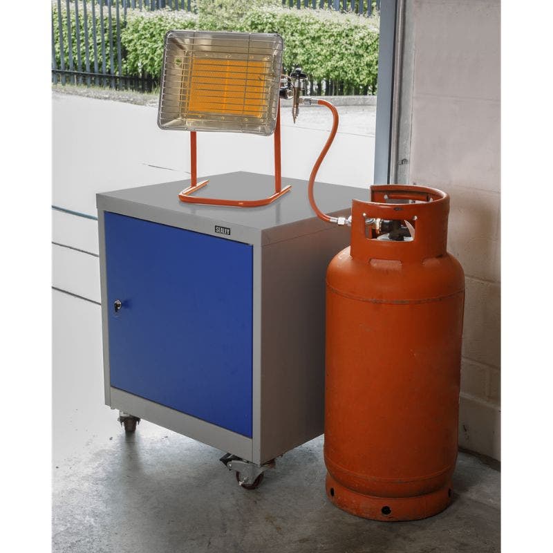 Sealey LP14 Space Warmer® Propane Heater with Stand 10,250-15,354Btu/hr