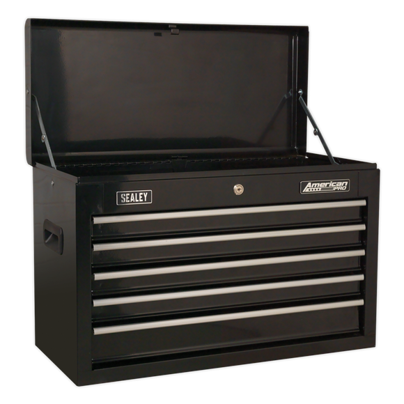 Sealey AP22BSTACK Topchest, Mid-Box & Rollcab 14 Drawer Stack - Black