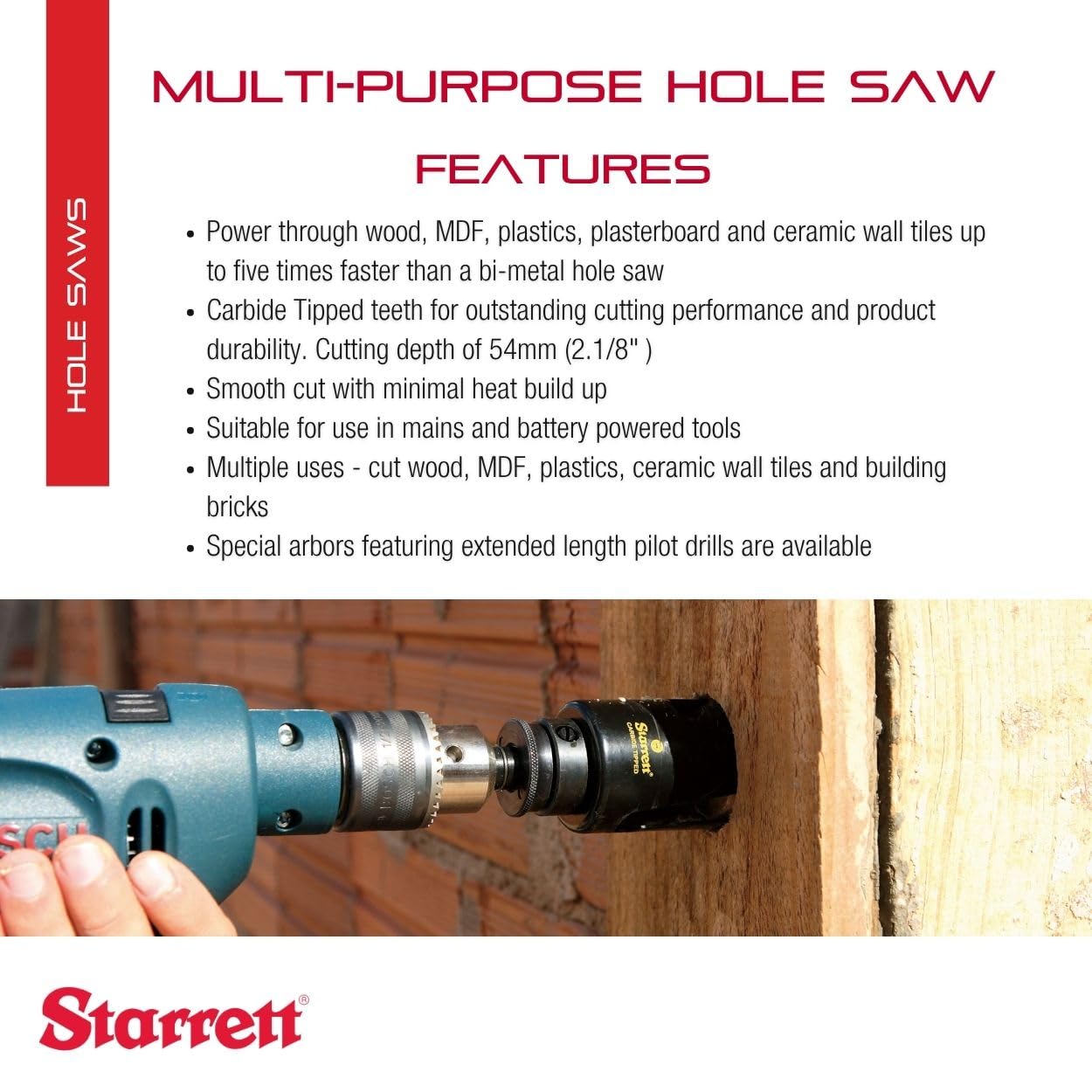 Starrett 51mm Multi-Purpose Hole Saw MPH0200