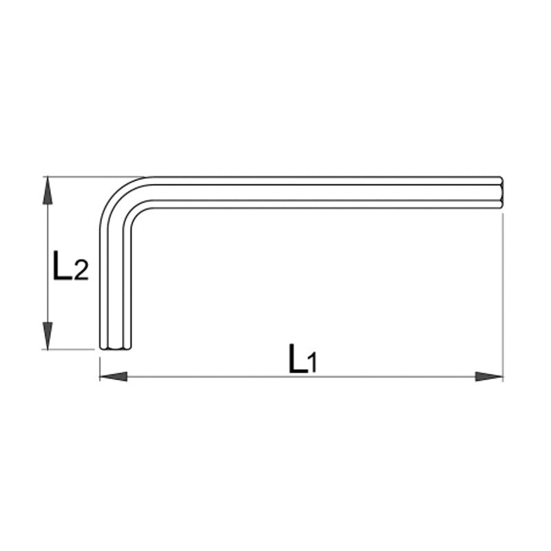 Unior 601037 4mm Hexagon Wrench - 220/3