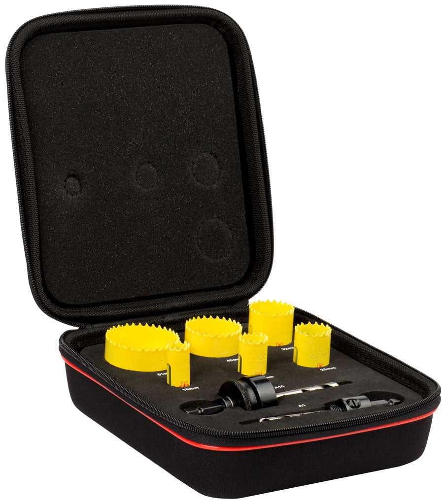 Starrett Electricians 6PC Bi-metal Hole Saw Kit KFC06021