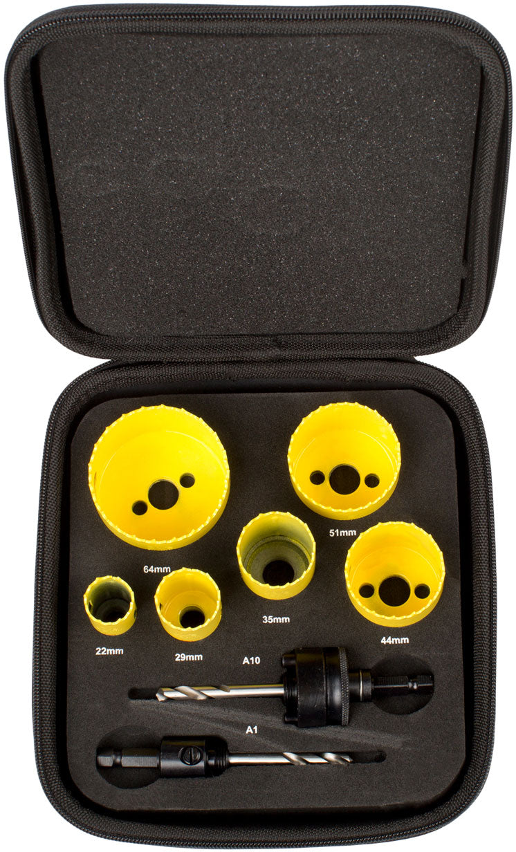 Starrett General Purpose 8pc Fast Cut Holesaw Kit KFC06023