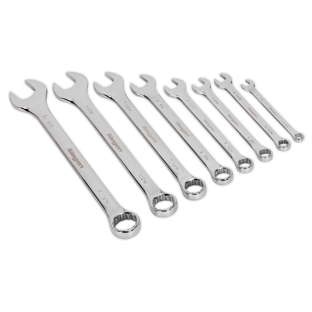 Sealey S0870 Combination Spanner Set 8pc Whitworth