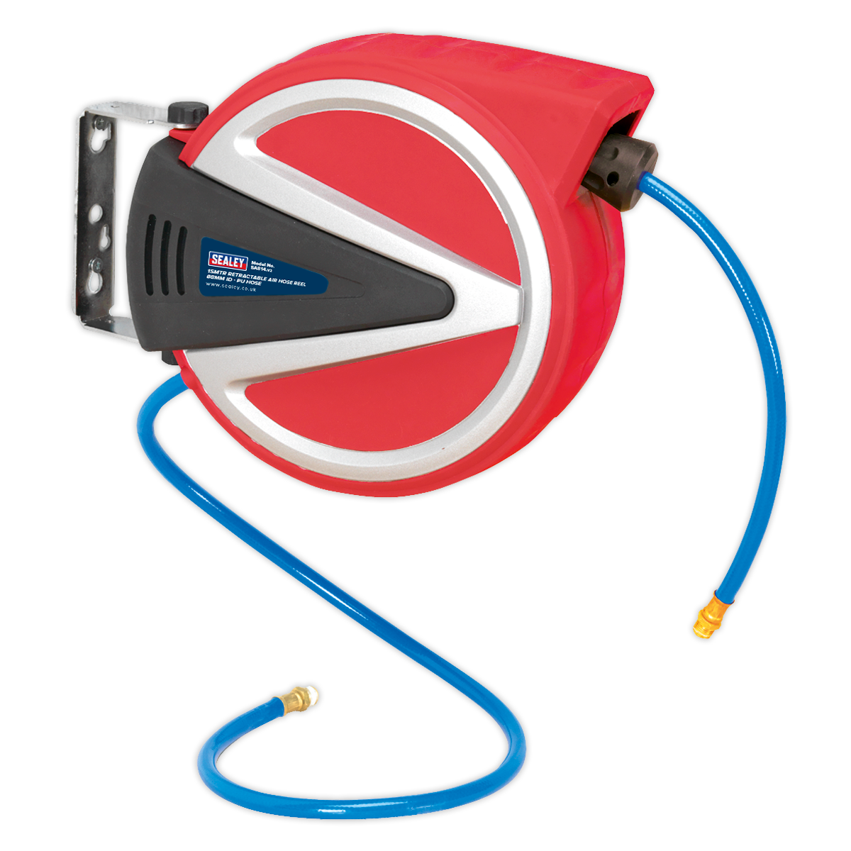 Sealey SA814 Retractable Air Hose Reel 15m Ø8mm ID - PU Hose