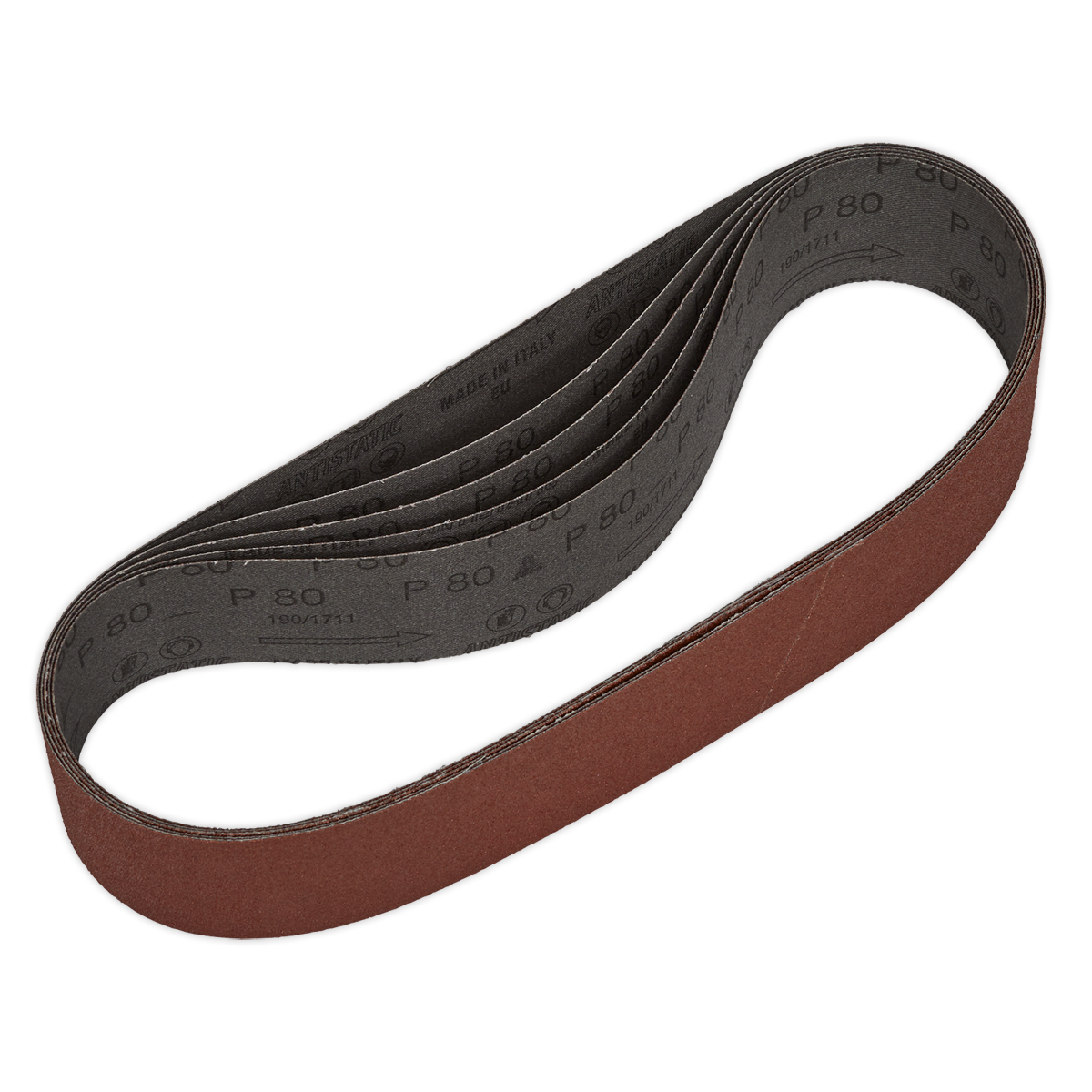 Sealey SB007 Sanding Belt 50 x 686mm 80Grit Pack of 5