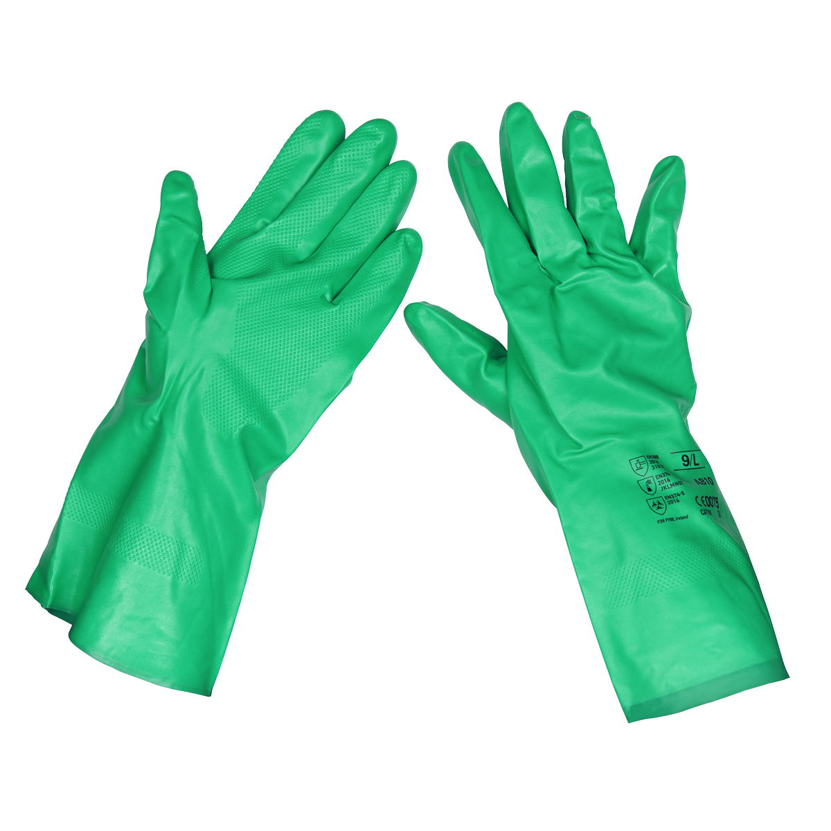 Sealey SSP34 Cuffed Nitrile Gauntlets 330mm - Pair
