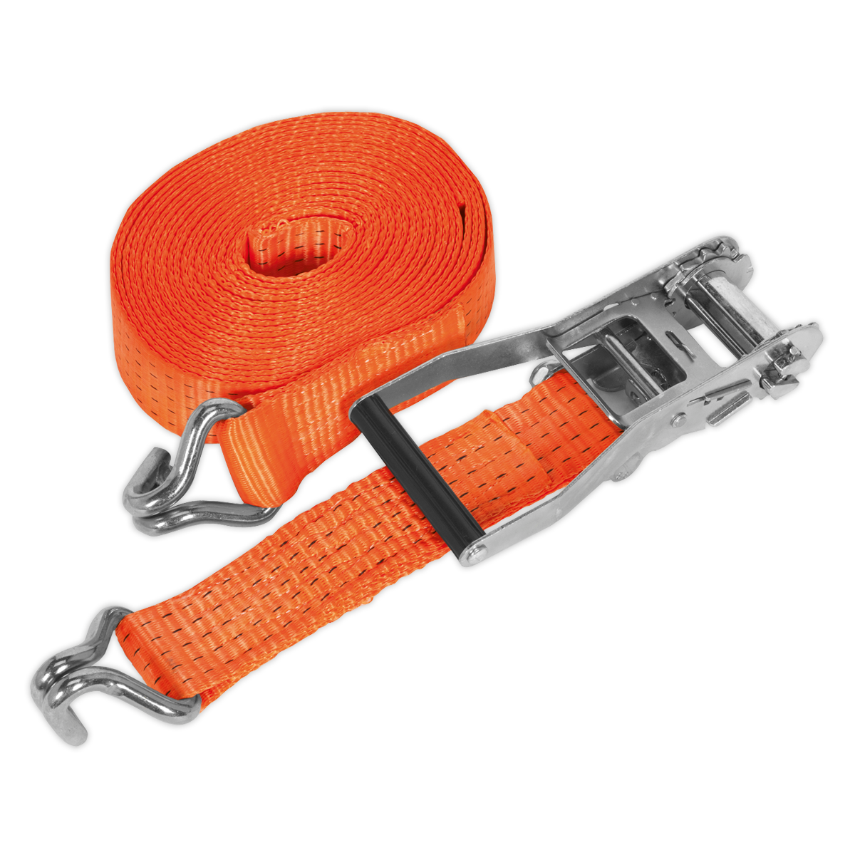 Sealey TD5008J Ratchet Tie Down 50mm x 8m Polyester Webbing 5000kg Breaking Strength