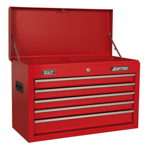 Sealey AP225 Topchest 5 Drawer with Ball-Bearing Slides - Red