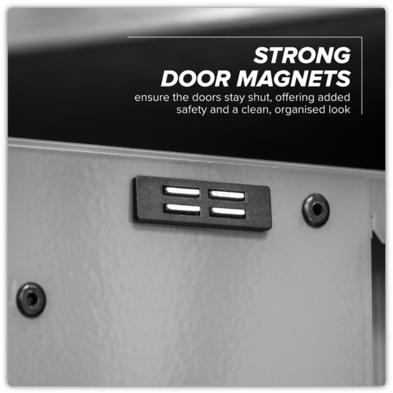 Sealey APMSBESTACK01W Superline PRO® Black Edition Storage System with Rubber Wood Worktop 3.24m