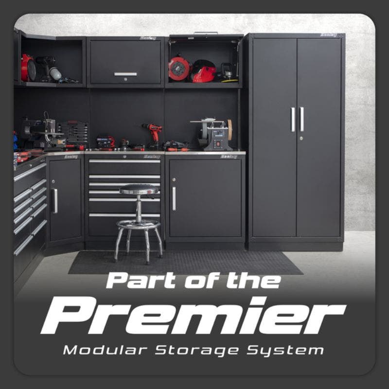 Sealey APMSSTEEL Premier 5.6m Storage System - Stainless Worktop
