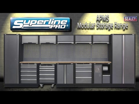 Sealey APMSSTACK08SS Superline Pro 1.6m Corner Storage System - Stainless Worktop