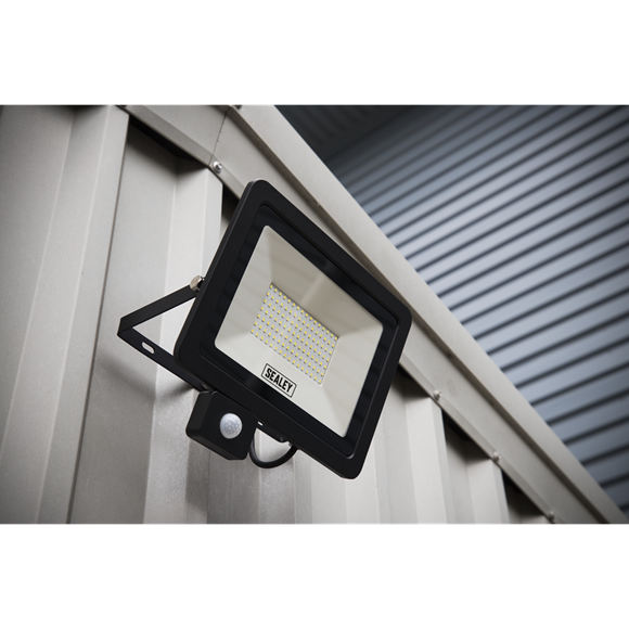 Sealey LED115PIR Extra-Slim Floodlight with PIR Sensor 100W SMD LED