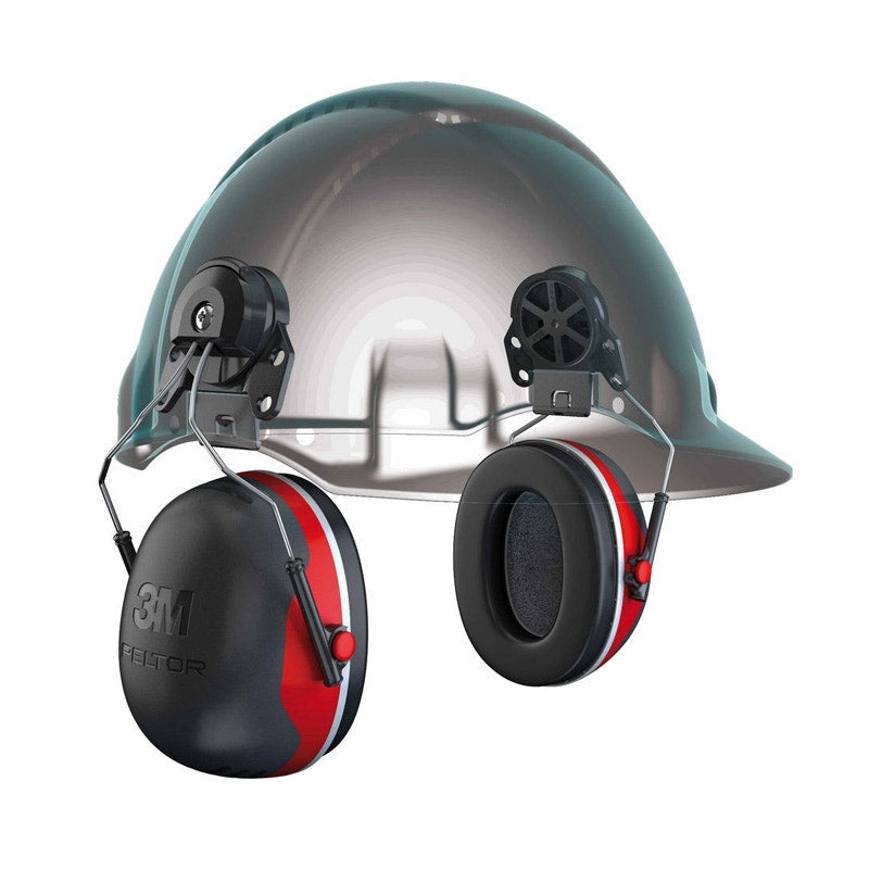 3M PELTOR Ear Defenders, 32 dB, Red, Helmet Mounted attachment, X3P3
