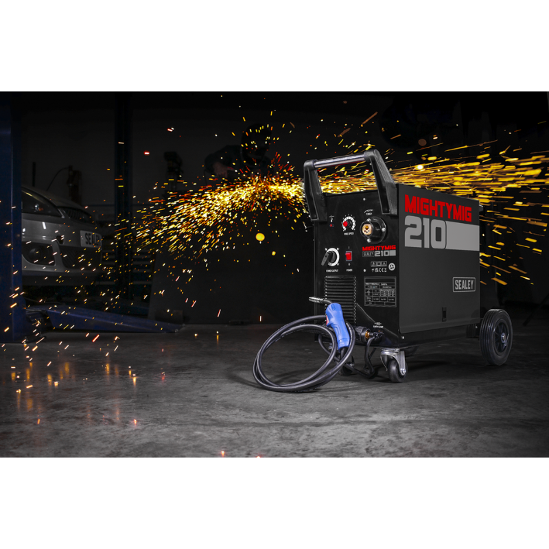 Sealey MIGHTYMIG210 Professional Gas/No-Gas MIG Welder 210Amp with Euro Torch