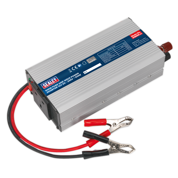 Sealey PSI600 Pure Sine Wave Power Inverter 600W 12V