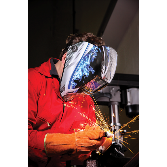 Sealey PWH601 Welding Helmet Auto Darkening Shade - 9-13