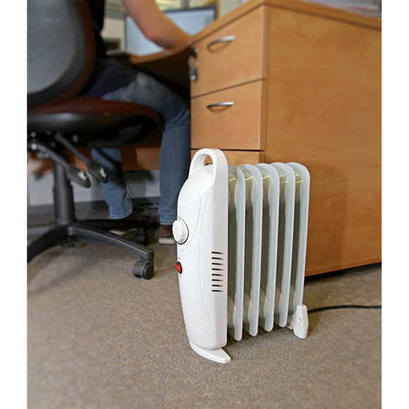 Sealey RD800 Oil-Filled Radiator Mini 800W/230V 6 Element