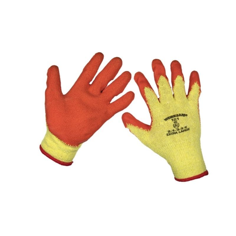 Sealey 9121XL Super Grip Knitted Gloves Latex Palm (X-Large) - Pair