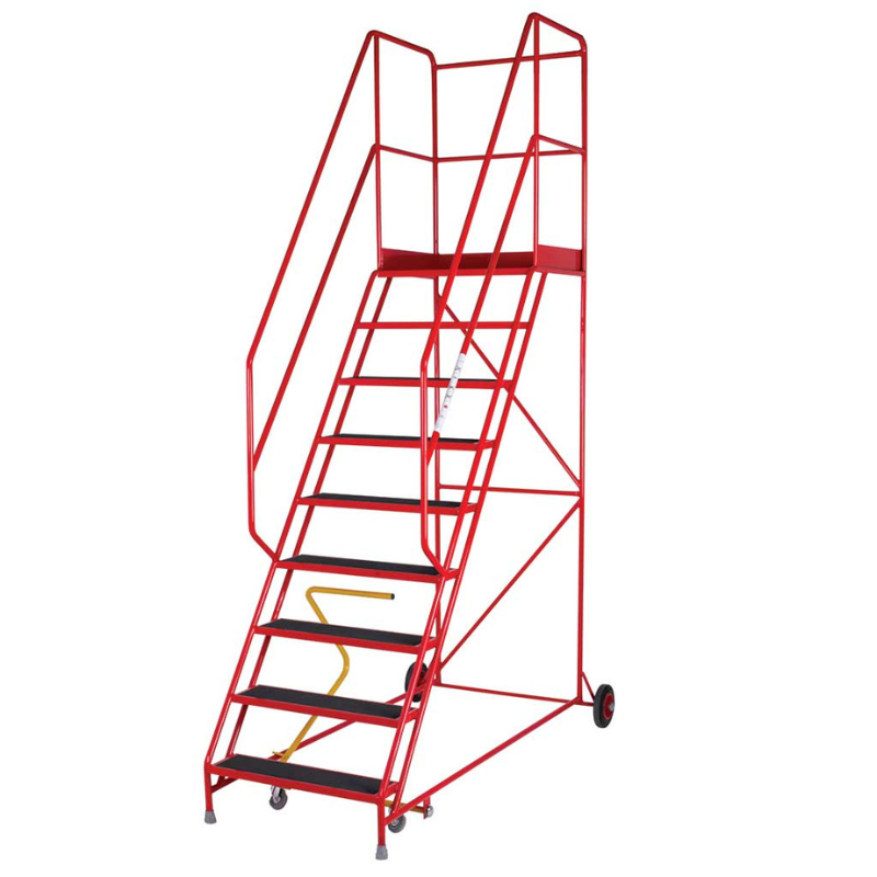 TB Davies 2019-009 9 Tread Heavy-Duty Mobile Safety Step - Punched Tread